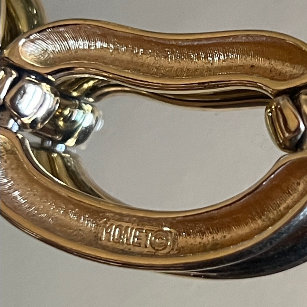 Vintage Monet Bold Link Gold Double Snake Chain Necklace 1960’s-1970’s - Picture 7 of 12
